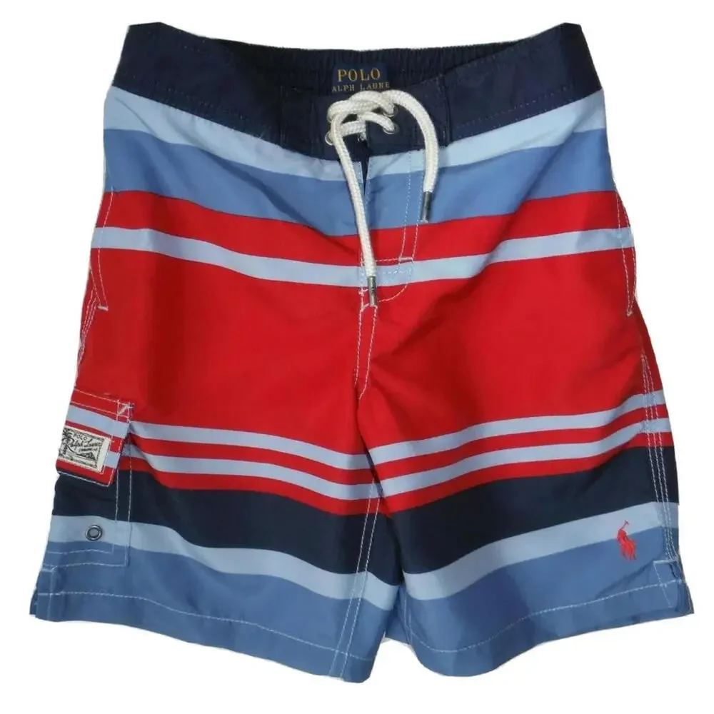 Polo Ralph Lauren $44 Vacation Beach  Boys Summer Swim Shorts Trunks  Size 5